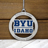 BYU Idaho Dark Blue Silver Ornament by Fan Frenzy Gifts Officially Licensed NCAA